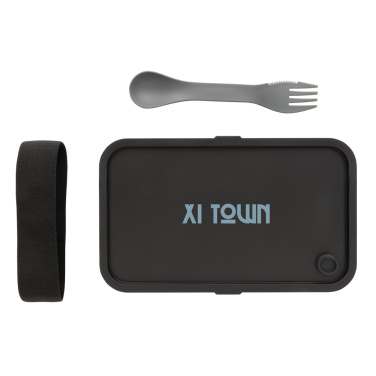 Logo trade promotional merchandise image of: GRS recycled PP lunch box with spork