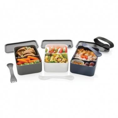 Logo trade corporate gift photo of: GRS recycled PP lunch box with spork