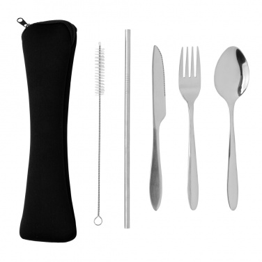 Logotrade corporate gift image of: 4 PCS stainless steel re-usable cutlery set