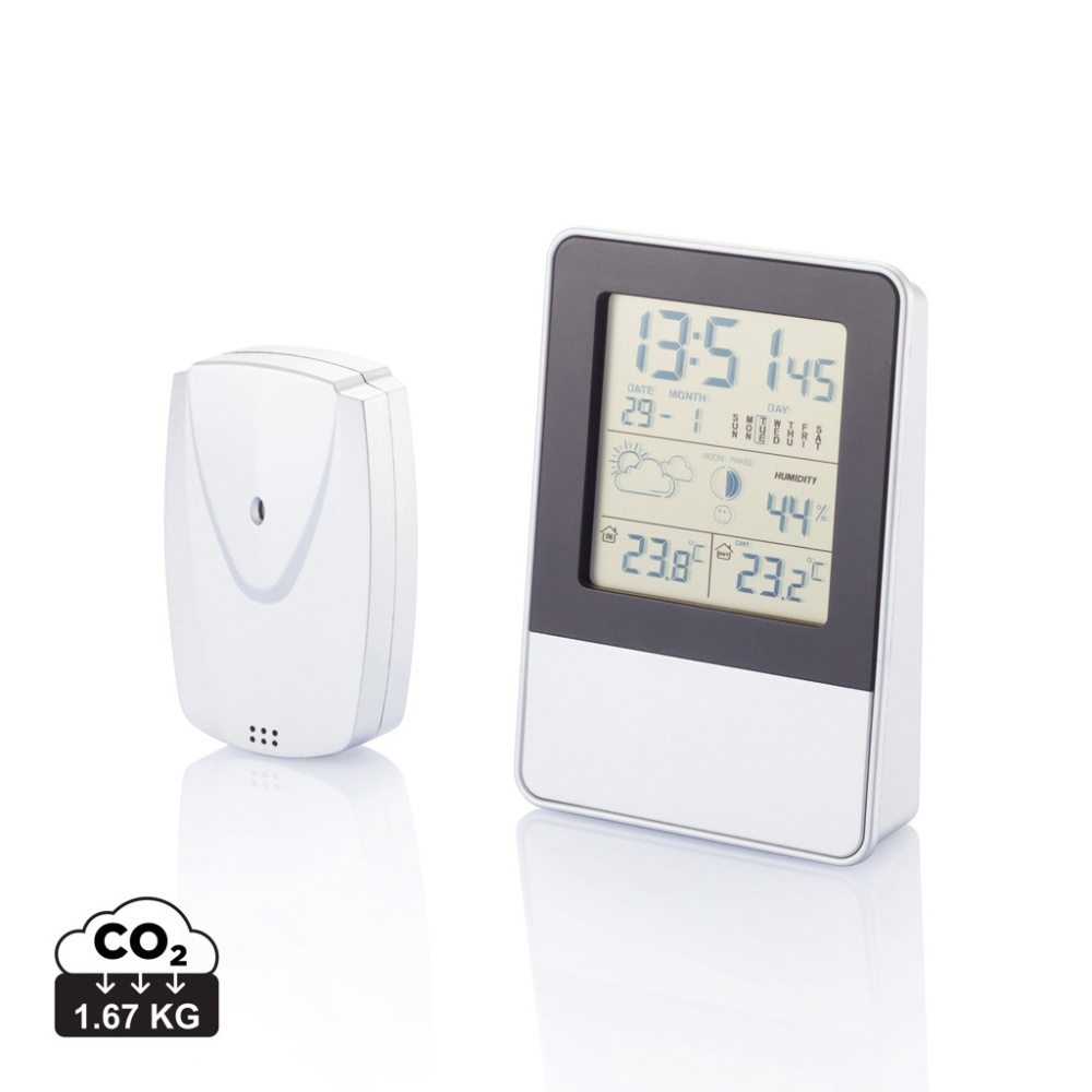 Logo trade corporate gifts image of: Indoor/outdoor weather station