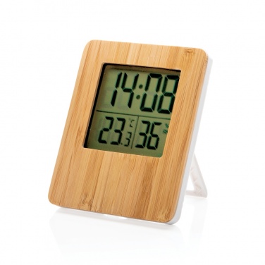 Logo trade promotional merchandise image of: Bamboo weather station
