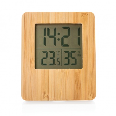 Logotrade promotional item image of: Bamboo weather station