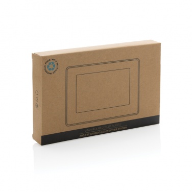 Logotrade business gift image of: Utah RCS recycled plastic and bamboo LED clock