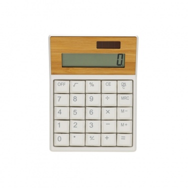 Logo trade promotional giveaways image of: Utah RCS recycled plastic and  bamboo calculator