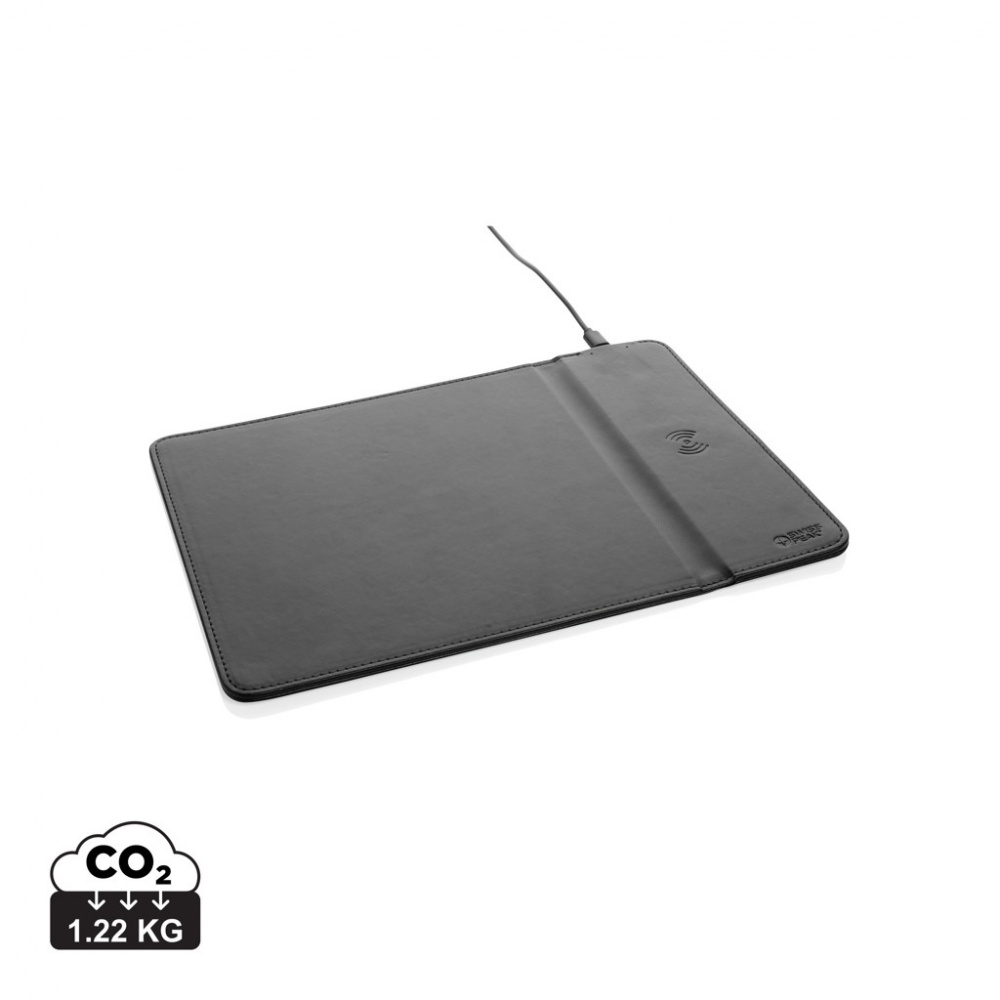 Logotrade corporate gift image of: Swiss Peak RCS recycled PU 10W wireless charging mousepad