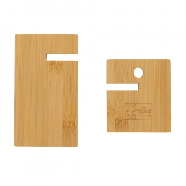 Logo trade promotional products picture of: Bamboo phone stand in kraft box