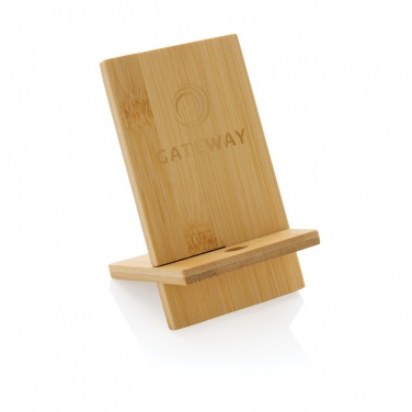 Logo trade promotional product photo of: Bamboo phone stand in kraft box