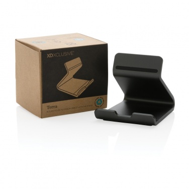 Logo trade promotional items image of: Terra RCS recycled aluminium tablet & phone stand