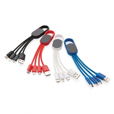 Logo trade promotional items image of: 4-in-1 cable with carabiner clip
