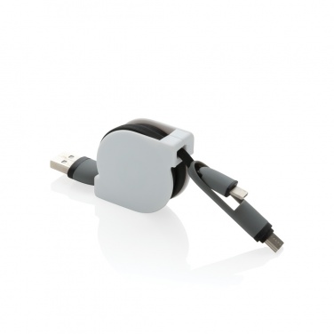 Logo trade promotional items image of: 3-in-1 retractable cable