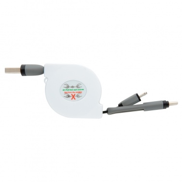 Logotrade promotional gift picture of: 3-in-1 retractable cable
