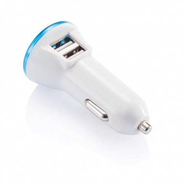 Logo trade promotional gifts picture of: Powerful dual port car charger