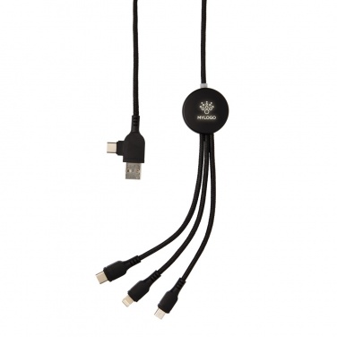 Logo trade promotional gift photo of: Light up logo 6-in-1 cable