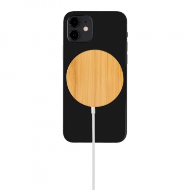 Logotrade advertising product image of: 10W bamboo magnetic wireless charger