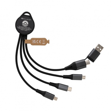 Logo trade promotional giveaways image of: Terra RCS recycled aluminium 6-in-1 charging cable
