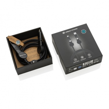 Logo trade corporate gift photo of: Oakland RCS recycled plastic 6-in-1 fast charging 45W cable