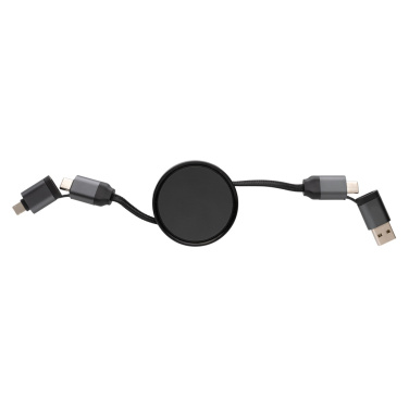 Logotrade promotional giveaway picture of: Terra RCS recycled aluminium retractable 6 in 1 cable