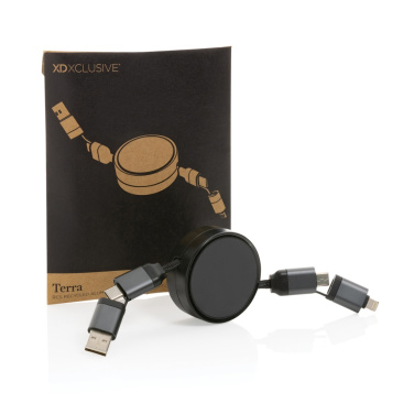 Logotrade promotional giveaways photo of: Terra RCS recycled aluminium retractable 6 in 1 cable