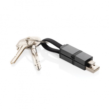Logotrade promotional item picture of: Terra recycled aluminum 4 in 1 60W fast charging cable