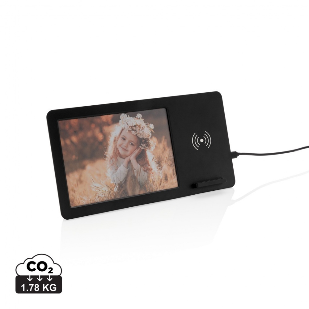Logo trade promotional merchandise photo of: 5W Wireless charger and photo frame