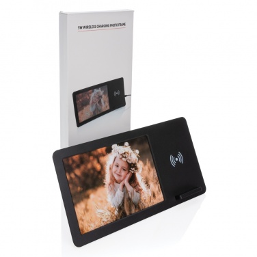 Logo trade promotional gifts image of: 5W Wireless charger and photo frame