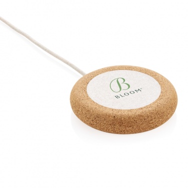 Logotrade promotional merchandise image of: Cork and Wheat 5W wireless charger