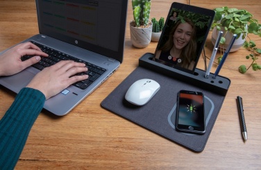 Logotrade promotional item image of: Air mousepad with 5W wireless charging and USB