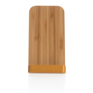 Logo trade promotional giveaways image of: Bamboo 5W wireless charging stand