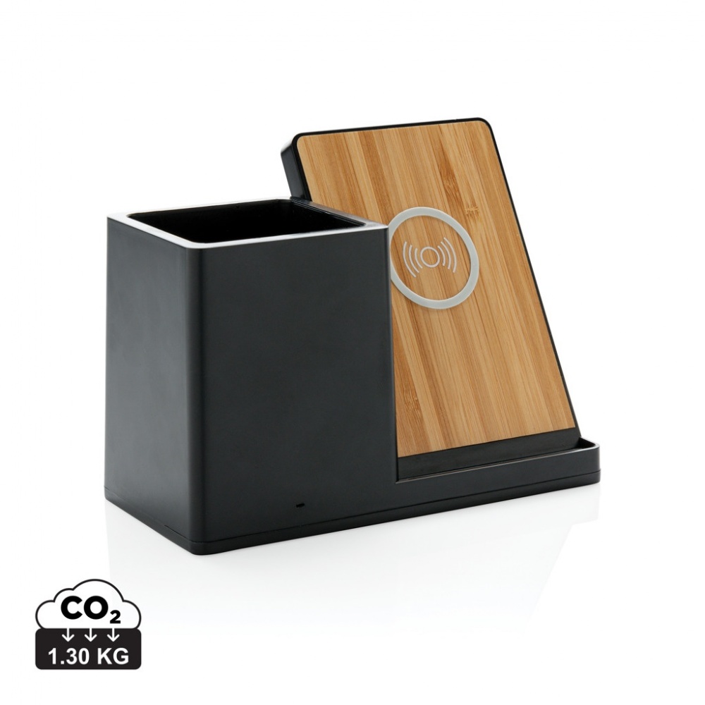 Logo trade promotional products image of: Ontario RCS recycled plastic 10W wireless charger