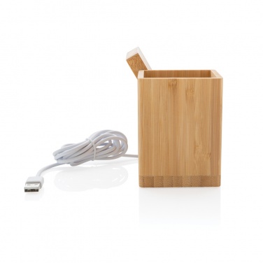 Logotrade advertising products photo of: Calgary bamboo 10W wireless charger