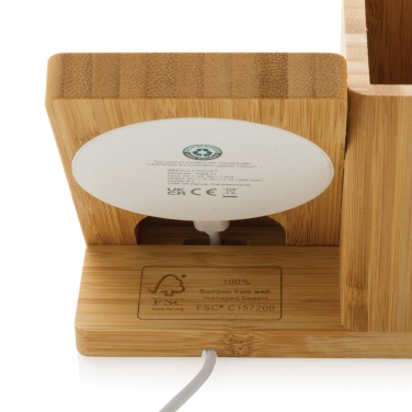 Logotrade promotional merchandise photo of: Calgary bamboo 10W wireless charger
