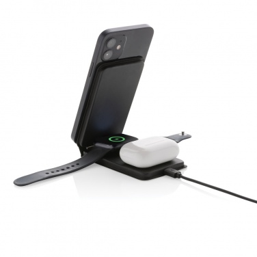 Logotrade promotional merchandise picture of: Swiss Peak RCS rPU 15W  3-in-1 magnetic wireless charger