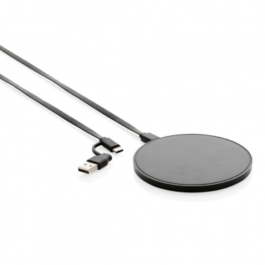 Logo trade promotional giveaway photo of: RCS standard recycled plastic 10W wireless charger