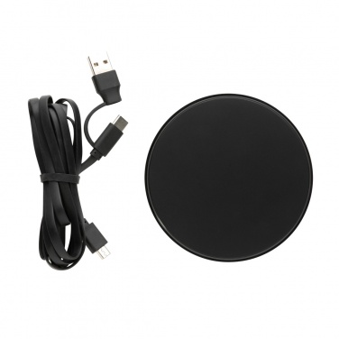 Logo trade advertising products image of: RCS standard recycled plastic 10W wireless charger