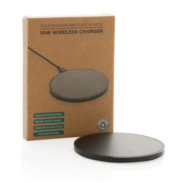 Logo trade promotional products picture of: RCS standard recycled plastic 10W wireless charger