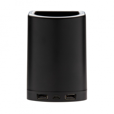 Logo trade promotional merchandise photo of: Light up logo 5W wireless charging pen holder