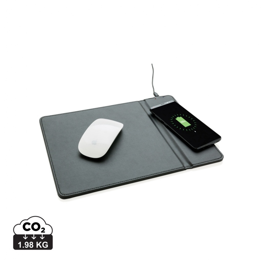 Logo trade promotional item photo of: Mousepad with 5W wireless charging