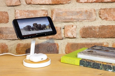 Logotrade promotional gifts photo of: Ontario RCS rplastic 15W magnetic charging 2 in 1 stand