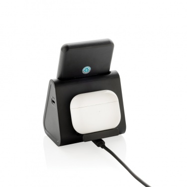 Logotrade business gift image of: Powerbase RCS recycled plastic 3 in 1 charger with powerbank