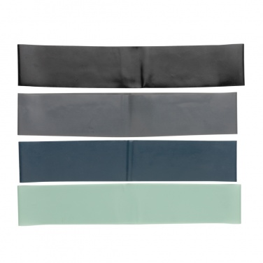 Logo trade promotional giveaways picture of: 4pc elastic fitness bands in pouch