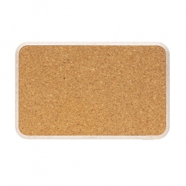 Logo trade business gift photo of: Cork and Wheat 5.000 mAh pocket powerbank