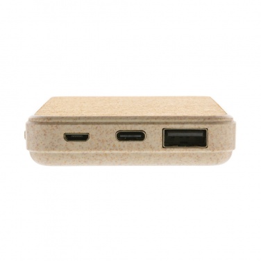 Logo trade advertising products image of: Cork and Wheat 5.000 mAh pocket powerbank