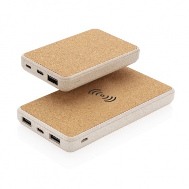 Logotrade promotional item image of: Cork and Wheat 5.000 mAh pocket powerbank