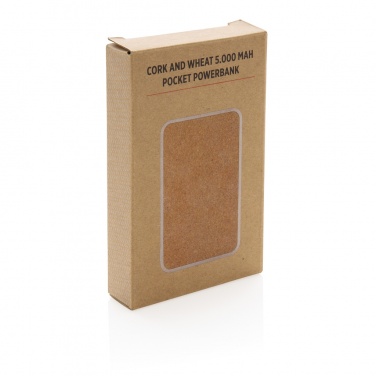 Logotrade promotional giveaways photo of: Cork and Wheat 5.000 mAh pocket powerbank