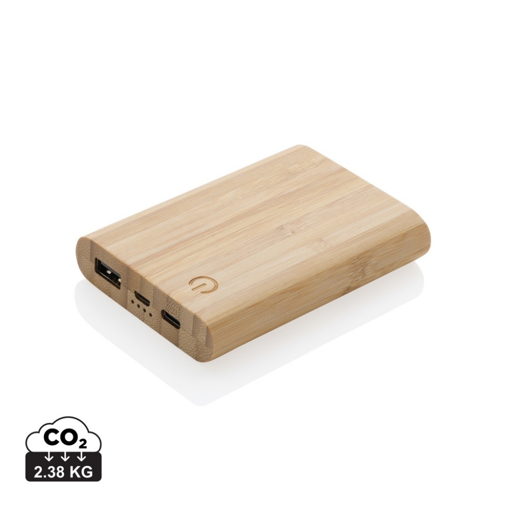 Logo trade corporate gifts picture of: Bamboo 5.000 mAh powerbank