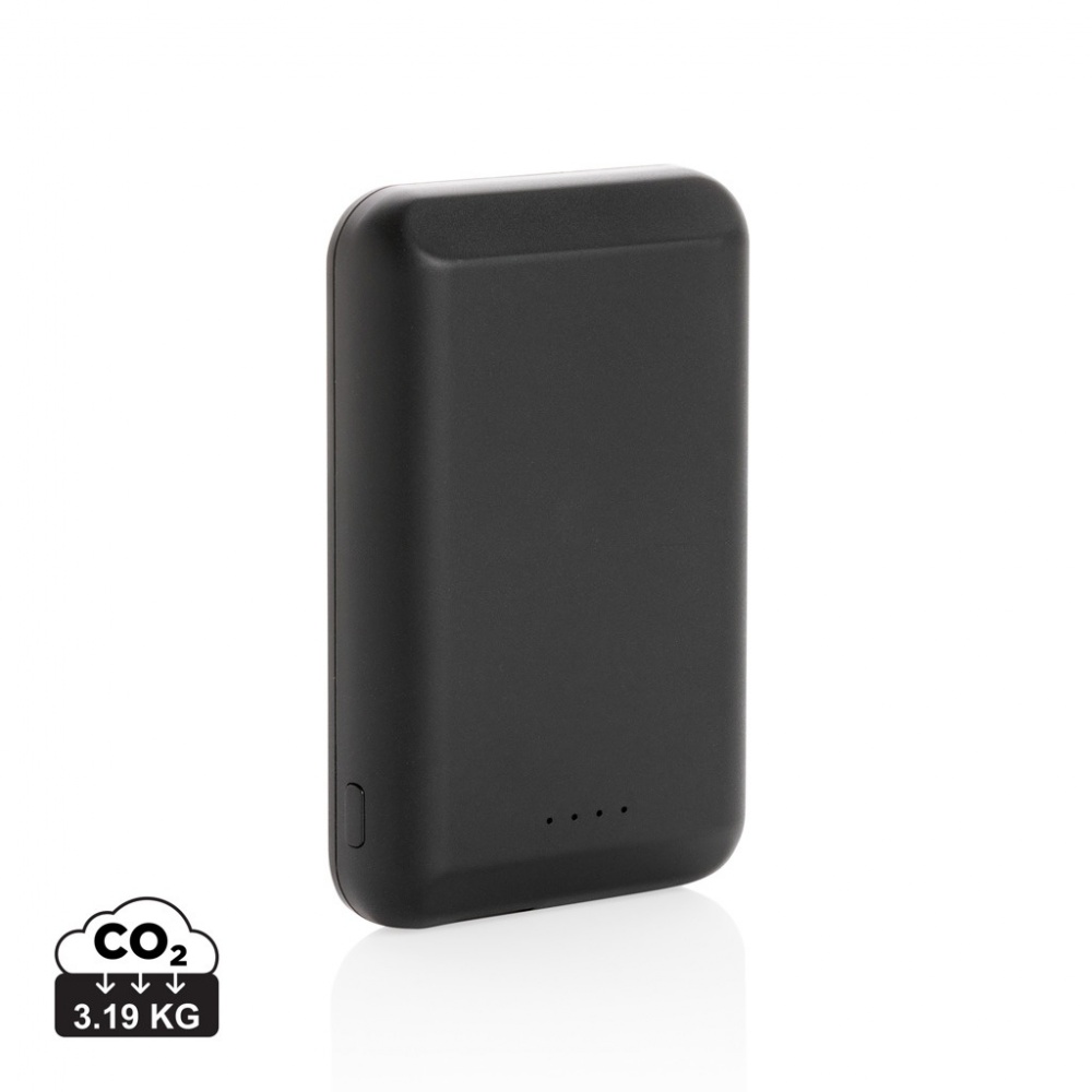 Logo trade corporate gift photo of: Magnetic 5.000 mAh 5W wireless powerbank