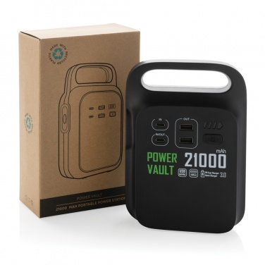 Logotrade promotional giveaway image of: Power Vault RCS rplastic 21000 mAh portable power station