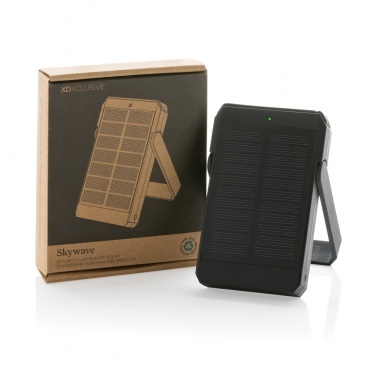 Logotrade business gift image of: Skywave RCS rplastic solar powerbank 5000 mAh 10W wireless