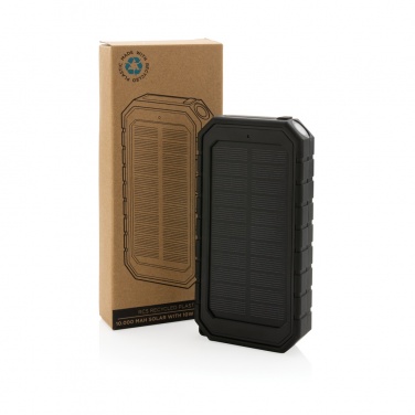 Logotrade promotional giveaways photo of: RCS recycled plastic Solar powerbank with 10W Wireless