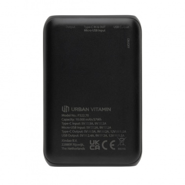 Logotrade promotional merchandise image of: Urban Vitamin Alameda 10.000 mAh 18W PD powerbank